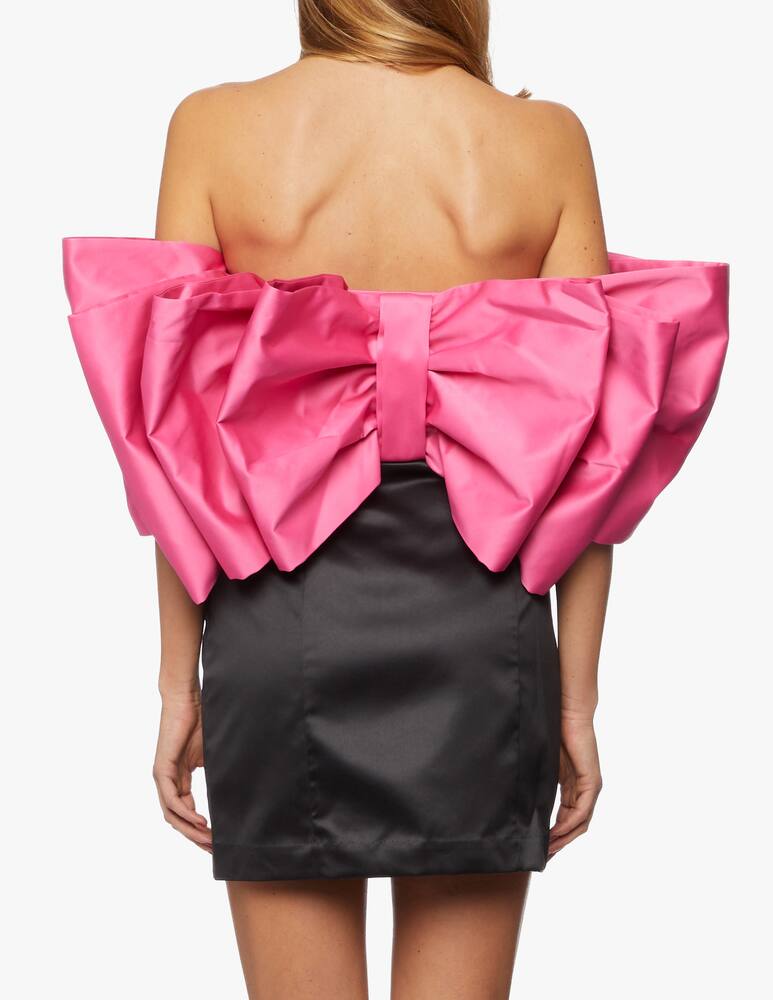 rinascente Rotate Natalie bicolor bow mini dress