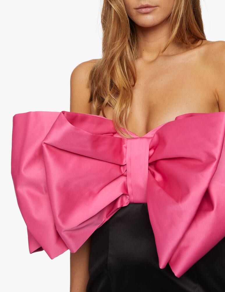 rinascente Rotate Natalie bicolor bow mini dress