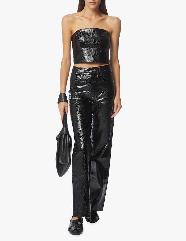 rinascente Rotate Faux leather top Emili