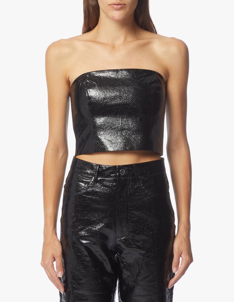 rinascente Rotate Faux leather top Emili