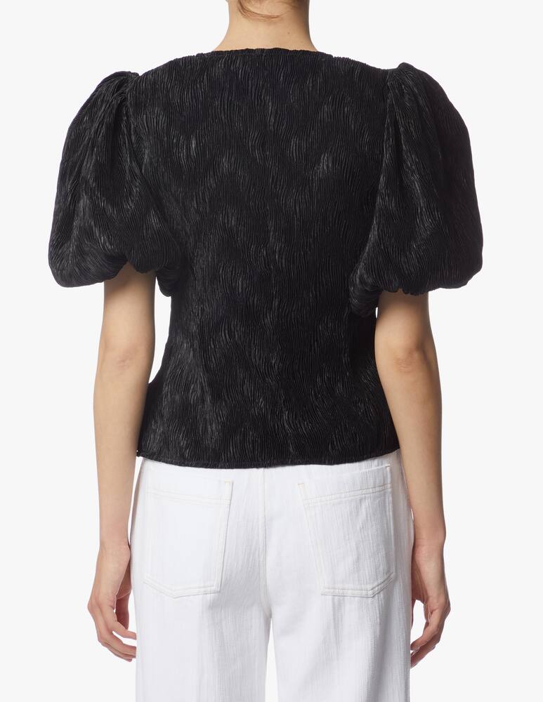 rinascente Ganni Pleated satin blouse