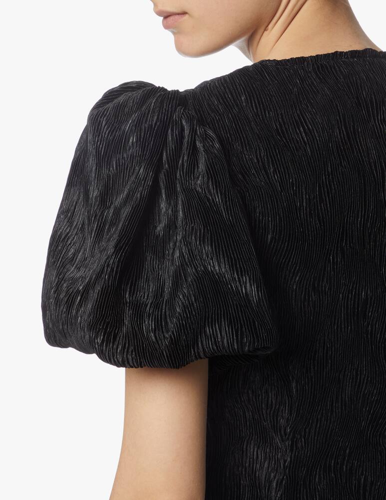 rinascente Ganni Pleated satin blouse