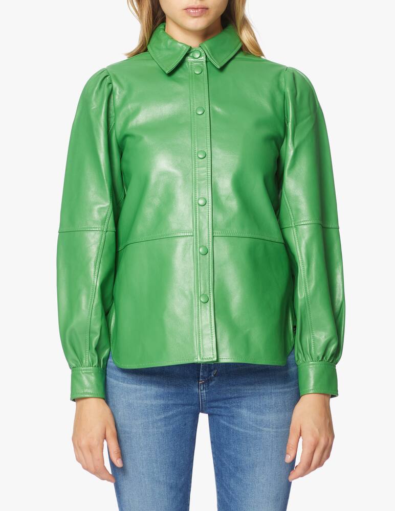 rinascente Ganni Leather shirt