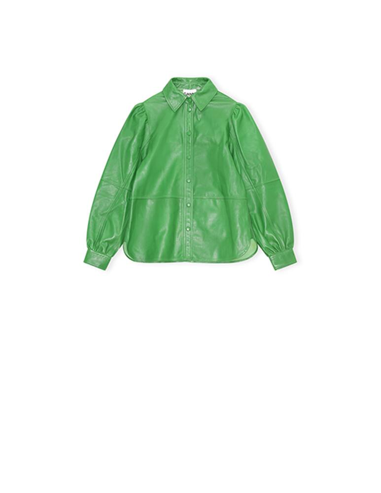 rinascente Ganni Leather shirt