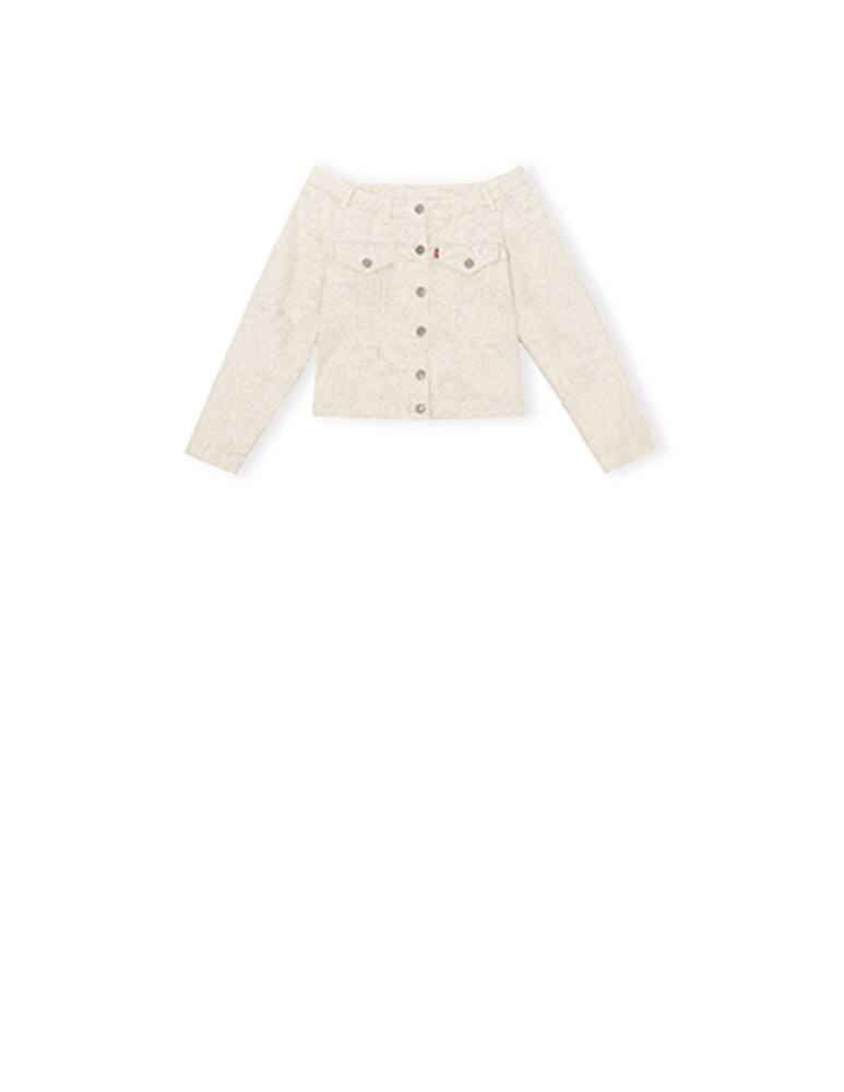 rinascente Ganni Giacca di jeans off-shoulder