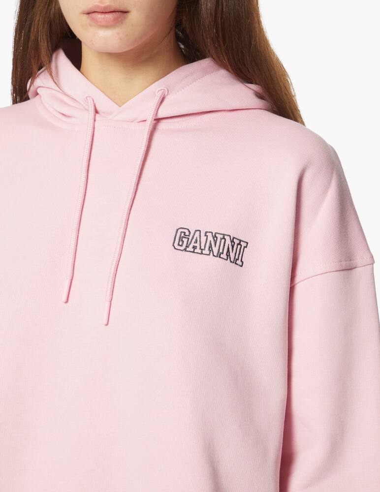 Ganni Hoodie with logo - pink - picture 4 Ganni Hoodie with logo - pink - picture 4