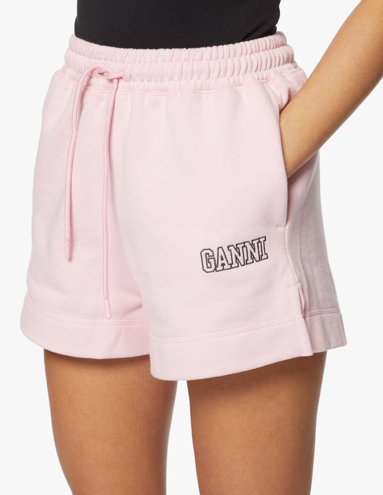 rinascente Ganni Short with logo - pink