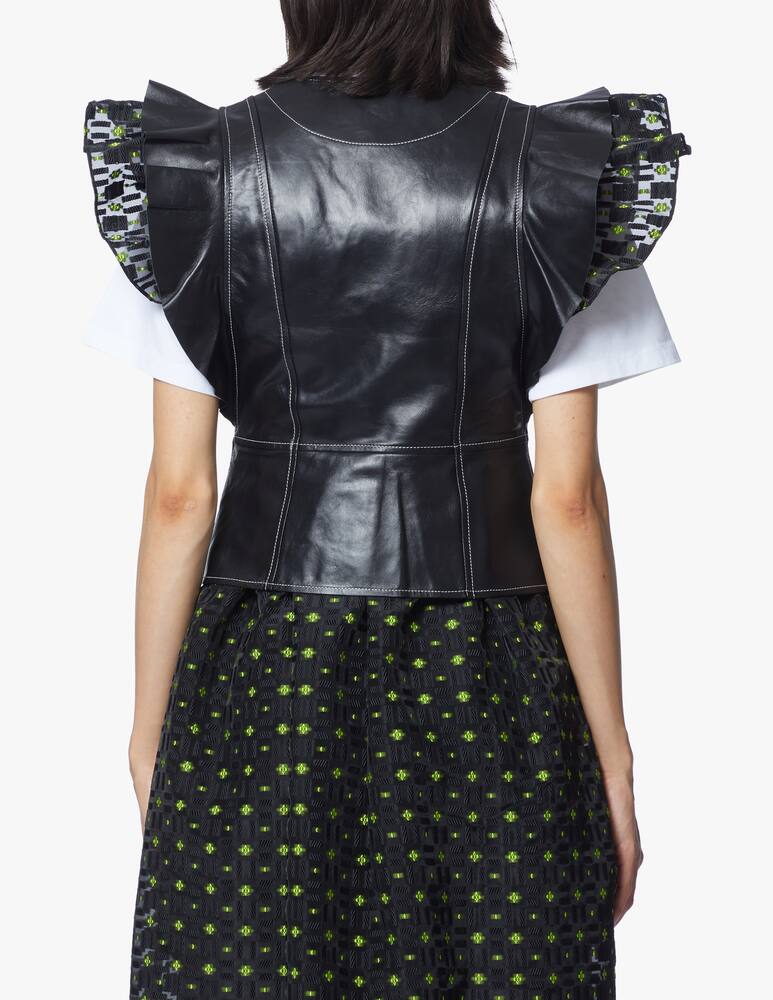 rinascente Ganni Leather top