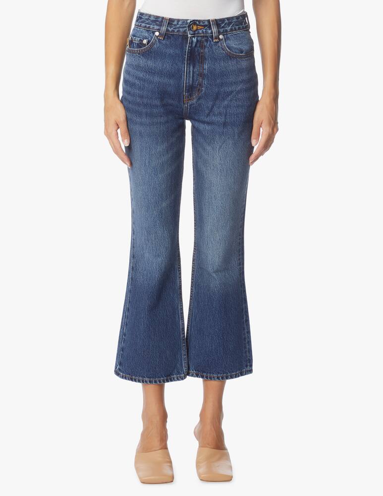 rinascente Ganni High rise cropped jeans
