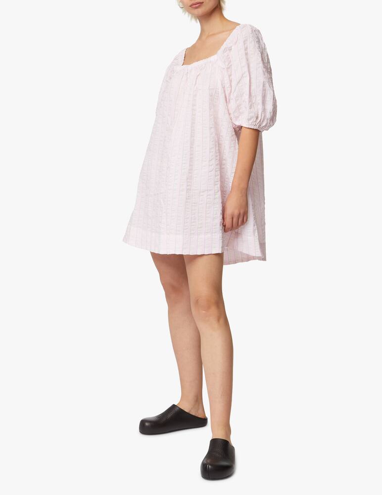 Ganni Capsule Dreambeat cotton mini dress - pink - picture 1 Ganni Capsule Dreambeat cotton mini dress - pink - picture 1