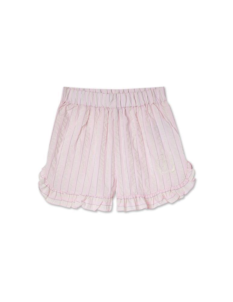 rinascente Ganni Capsule Dreambeat cotton ruffle shorts - pink