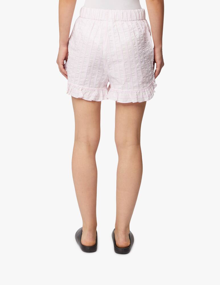 rinascente Ganni Capsule Dreambeat cotton ruffle shorts - pink