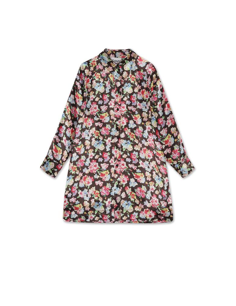 rinascente Ganni Vestito mini a camicia oversize Capsule Dreambeat - nero