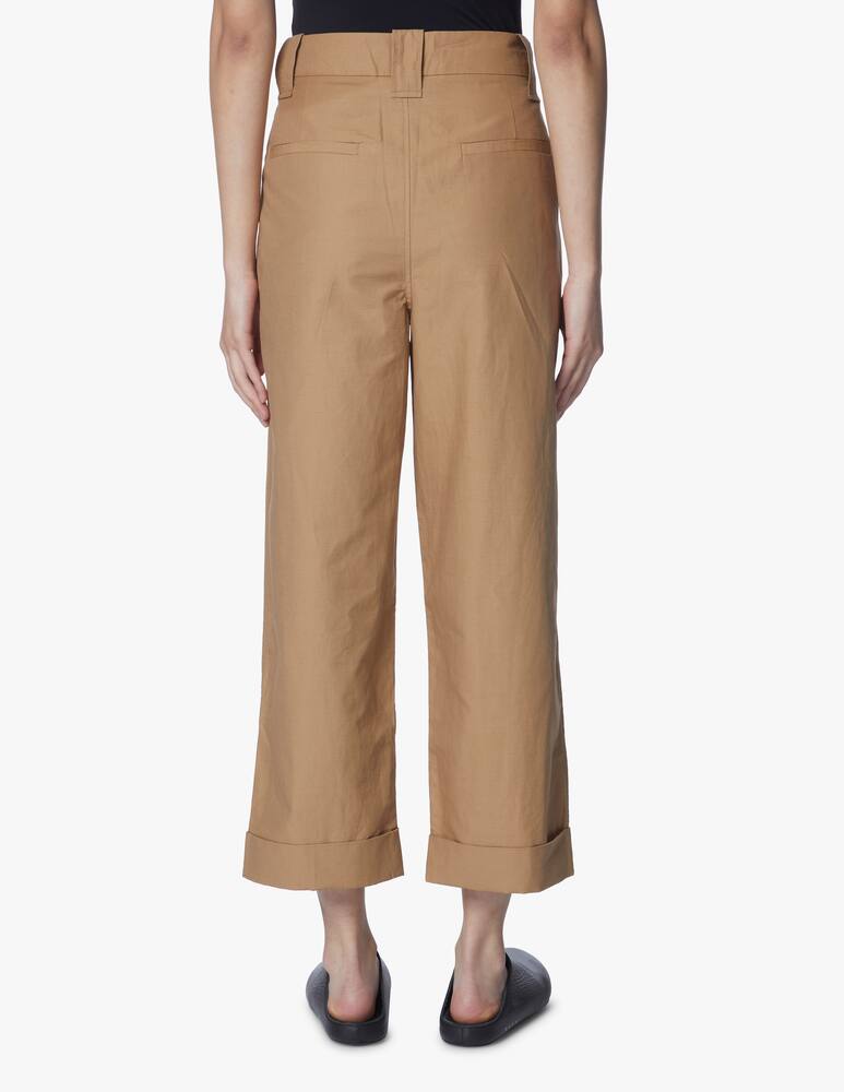 rinascente Ganni High rise straight trousers - beige