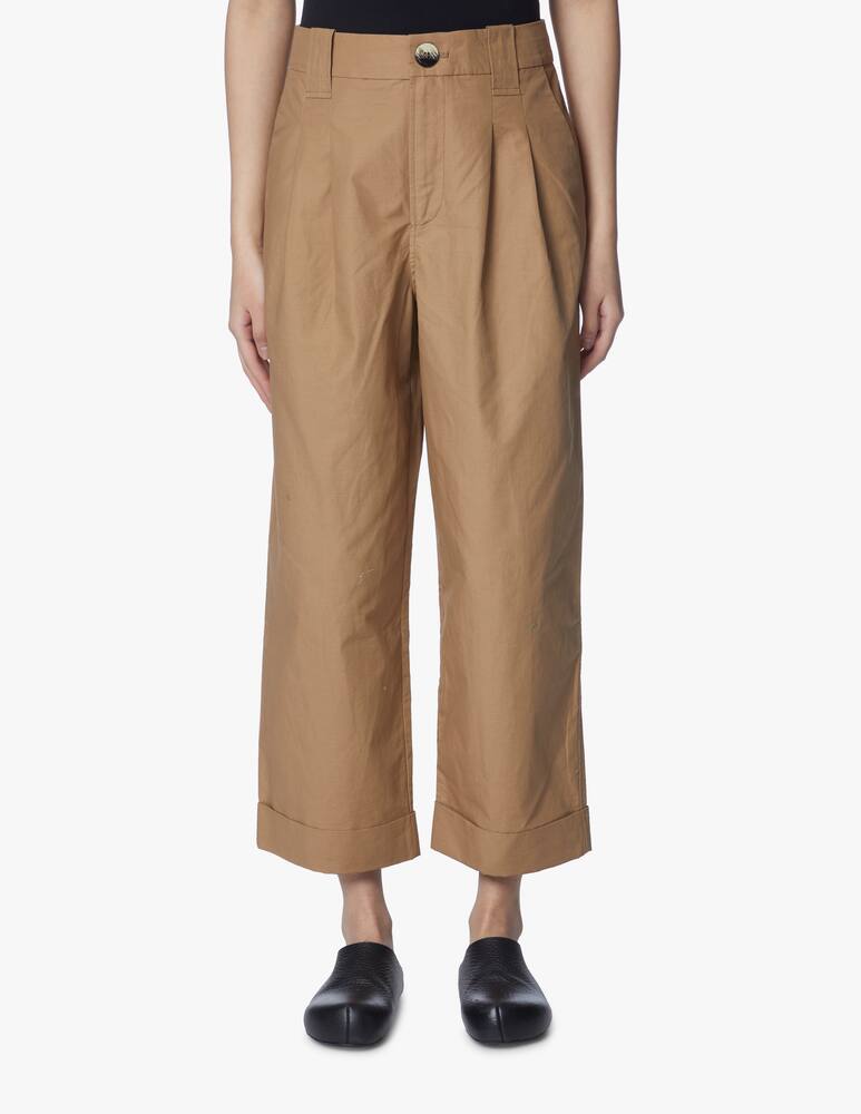 rinascente Ganni High rise straight trousers - beige