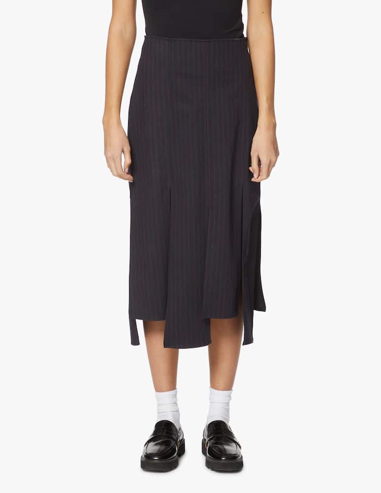 rinascente Ganni Maxi asymmetric skirt pannel - blue