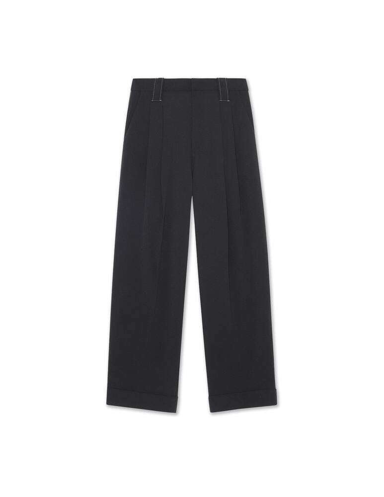 rinascente Ganni Pantaloni a vita alta e gamba dritta - nero