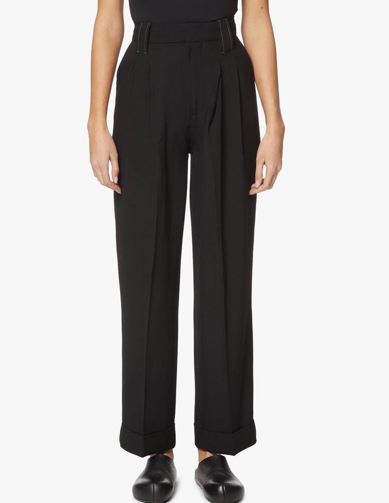 rinascente Ganni Pantaloni a vita alta e gamba dritta - nero