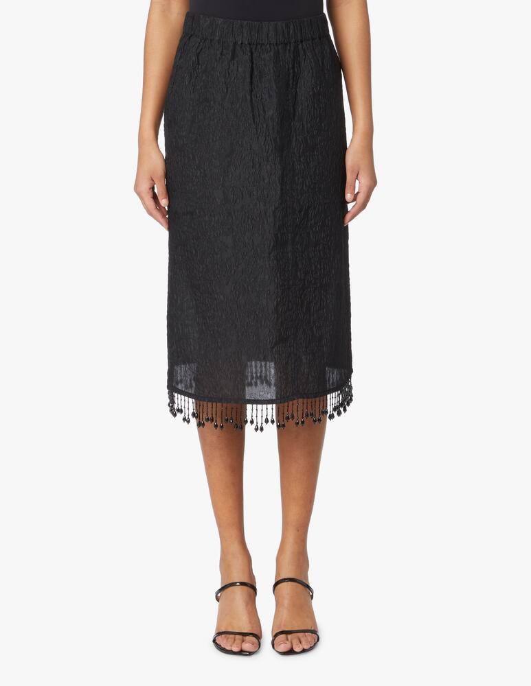 rinascente Ganni Gonna midi con perline - nero