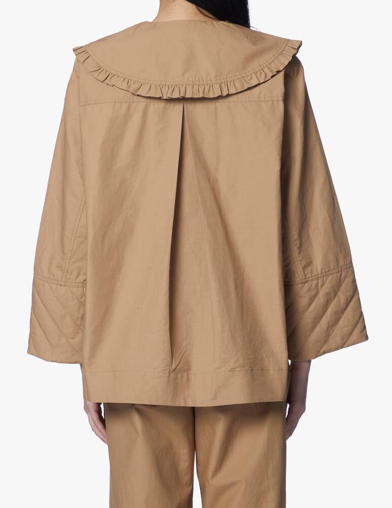 rinascente Ganni Giacca con tasche e collare grande - beige