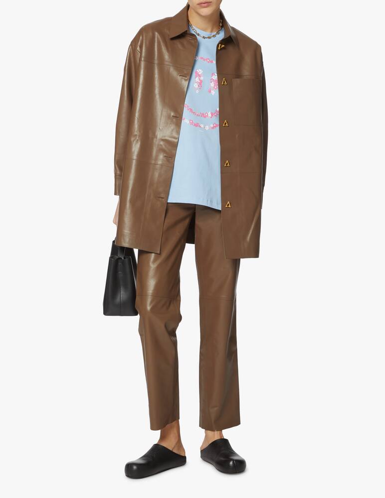 rinascente Ganni T-shirt girocollo Smile - azzurro