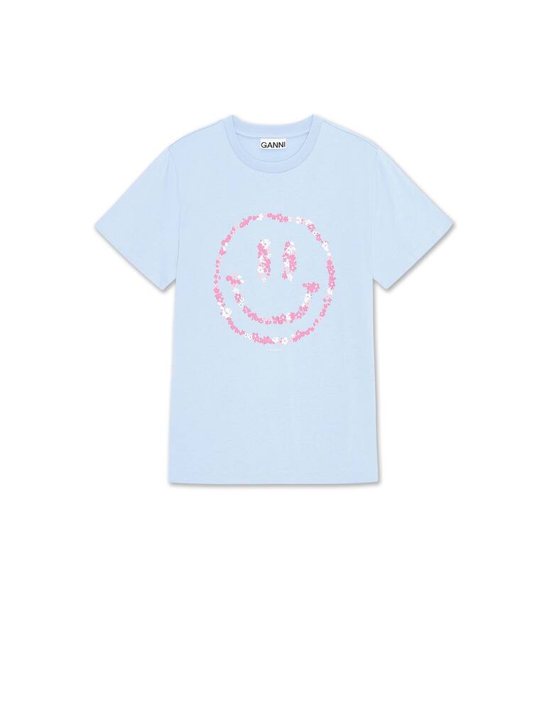 rinascente Ganni T-shirt girocollo Smile - azzurro