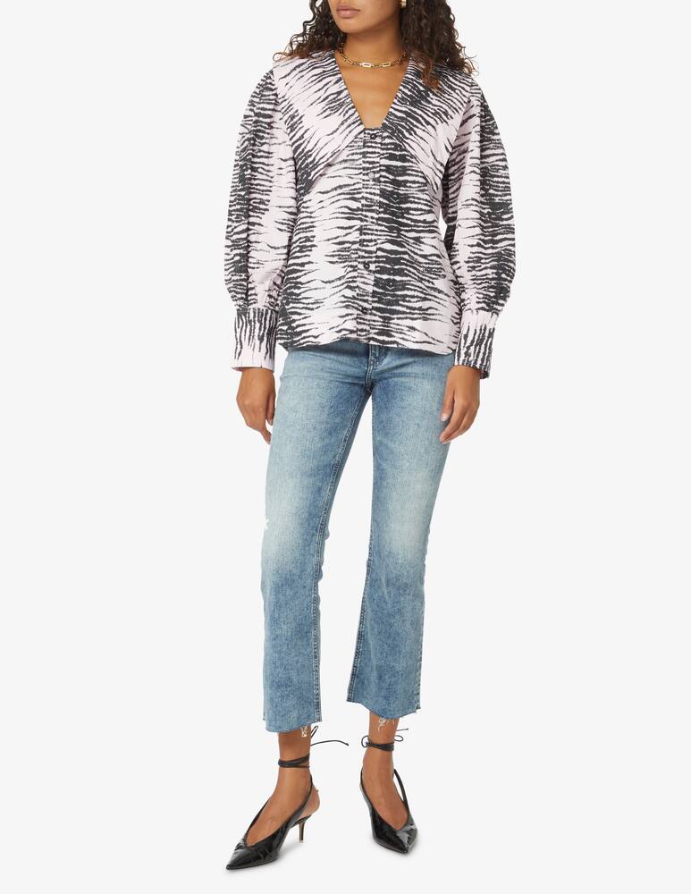 rinascente Ganni Camicia con stampa animalier - viola