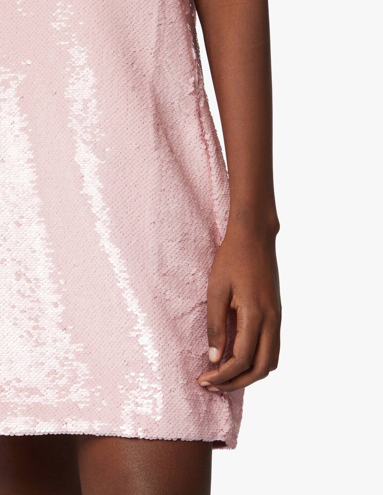 rinascente Ganni Vestito mini con paillettes - rosa