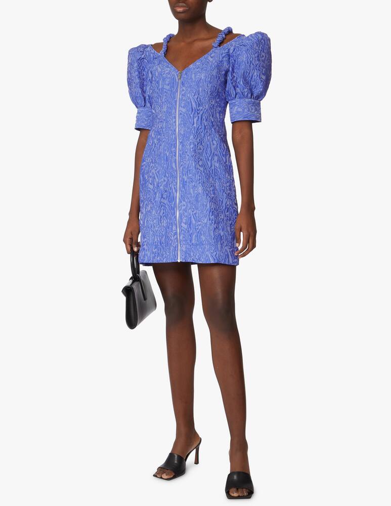 rinascente Ganni Jacquard mini dress - blue