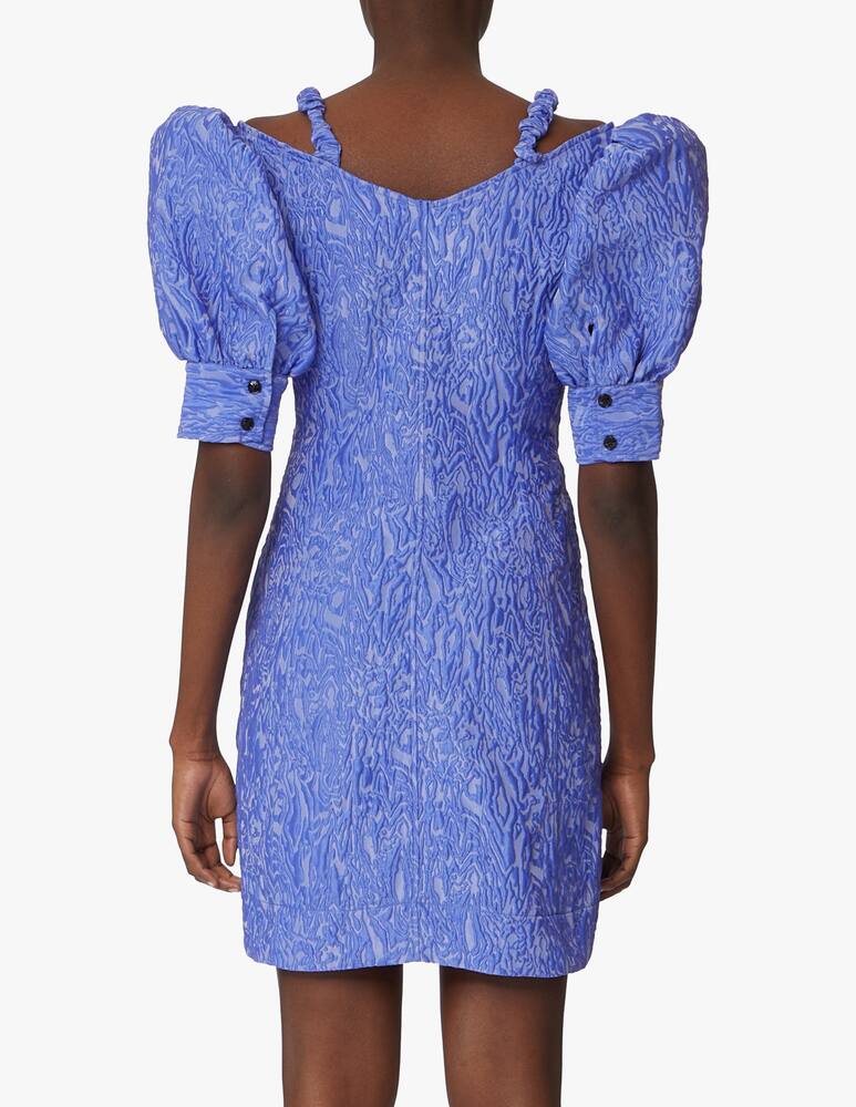 rinascente Ganni Jacquard mini dress - blue