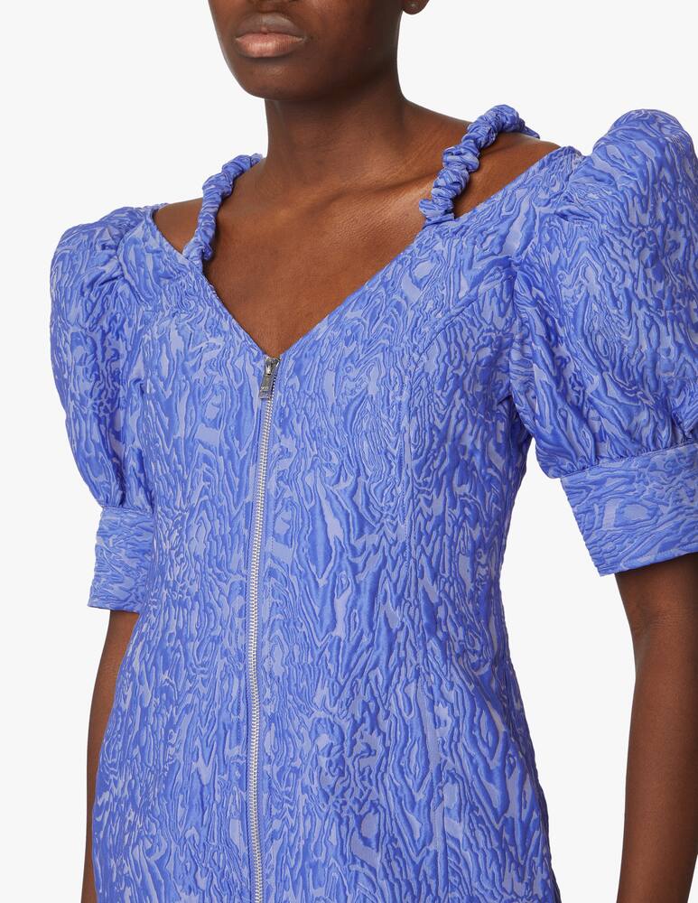 rinascente Ganni Jacquard mini dress - blue