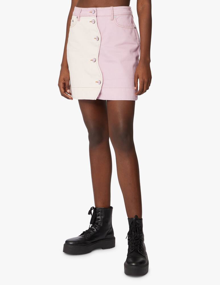 rinascente Ganni Denim mini skirt - pink