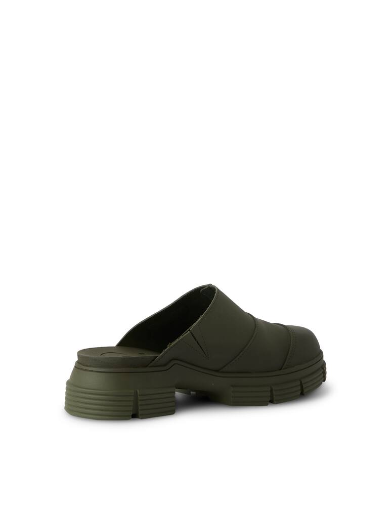 rinascente Ganni Sandali bassi in gomma riciclata - oliva