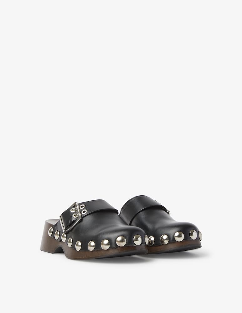 Ganni Zoccoli in pelle con borchie - nero - immagine 2 Ganni Zoccoli in pelle con borchie - nero - immagine 2