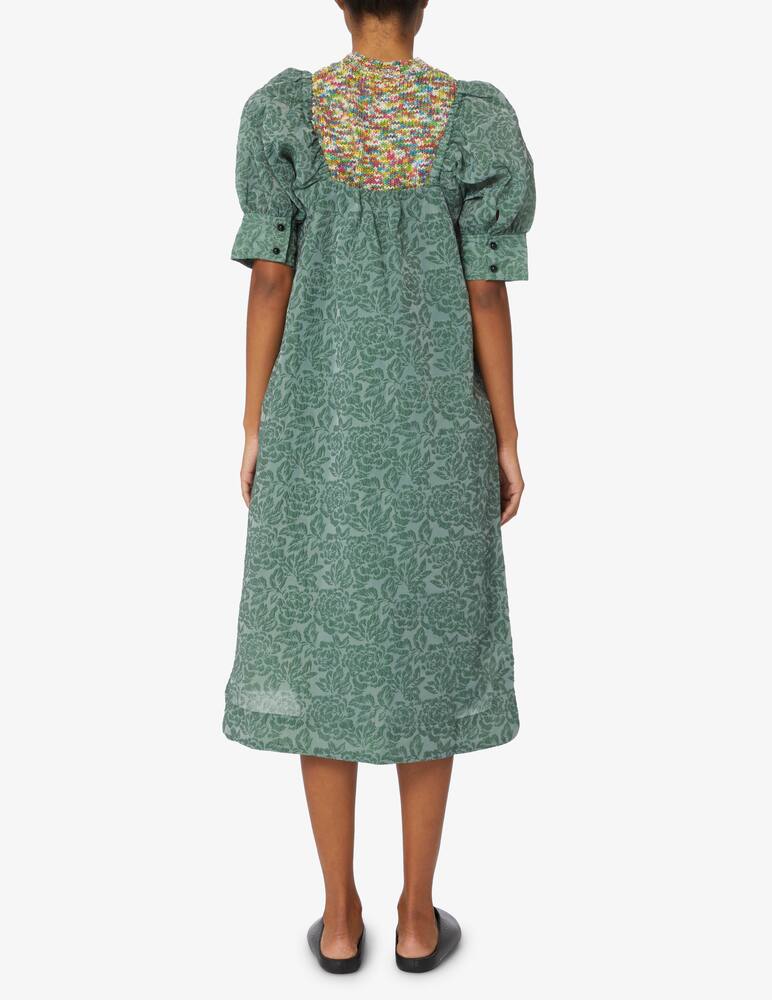 rinascente Ganni Jacquard midi dress - Green