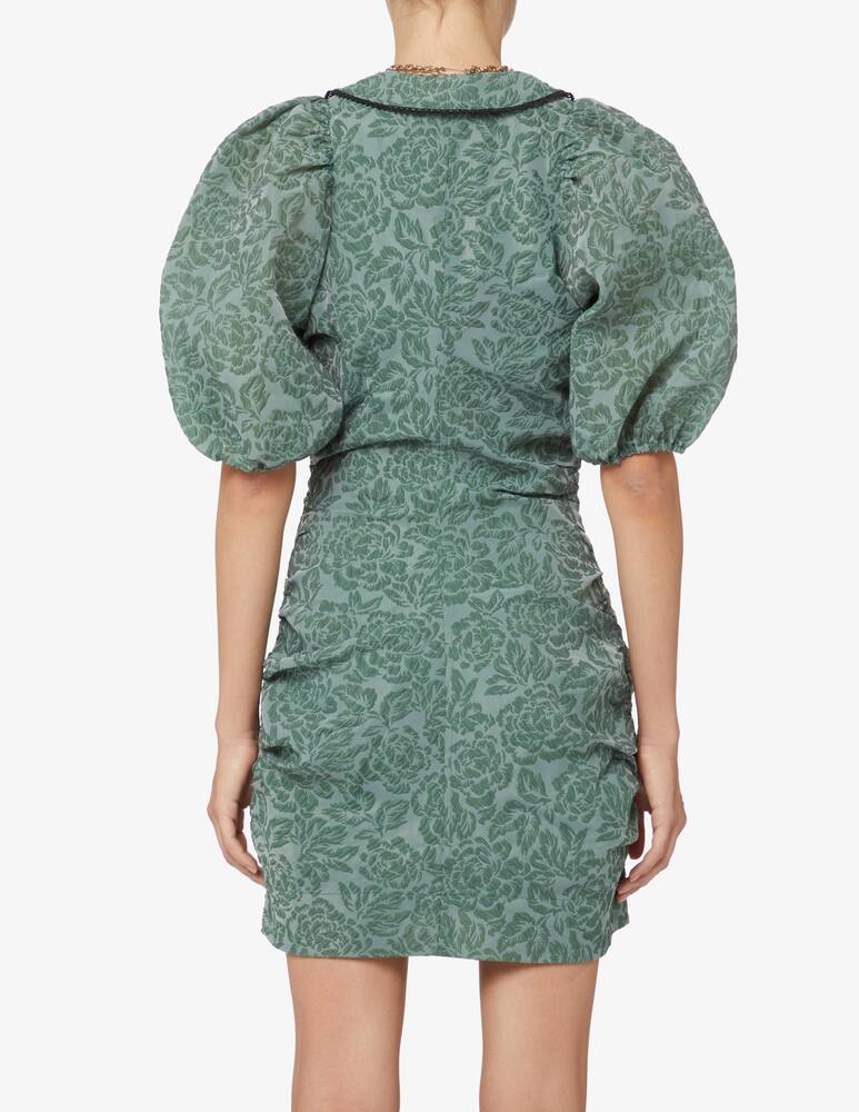 rinascente Ganni Mini dress with front buttons - Green