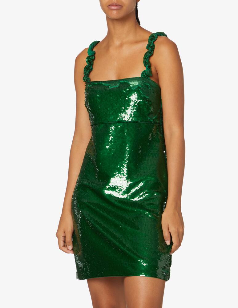 rinascente Ganni Vestito corto con paillettes - Verde