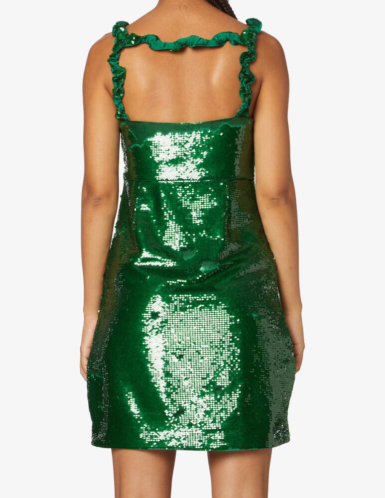 rinascente Ganni Vestito corto con paillettes - Verde
