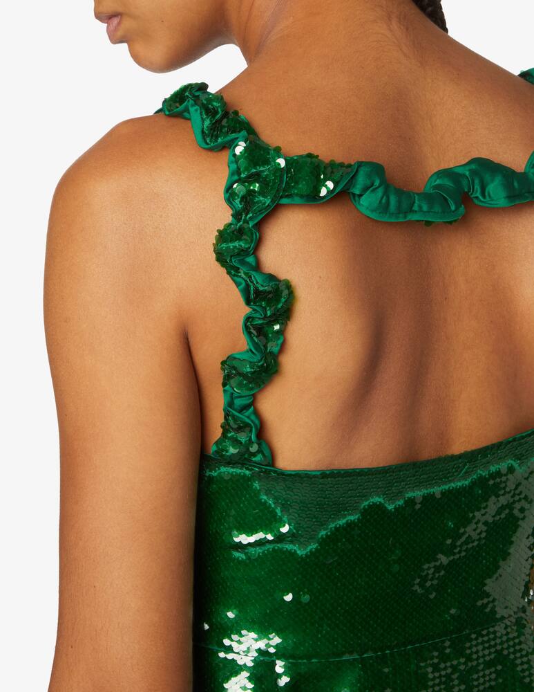 rinascente Ganni Vestito corto con paillettes - Verde