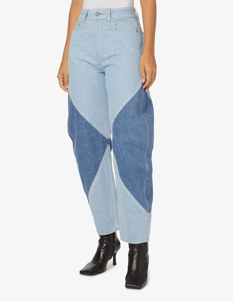 rinascente Ganni Jeans a vita alta con taglio a carota - Blu