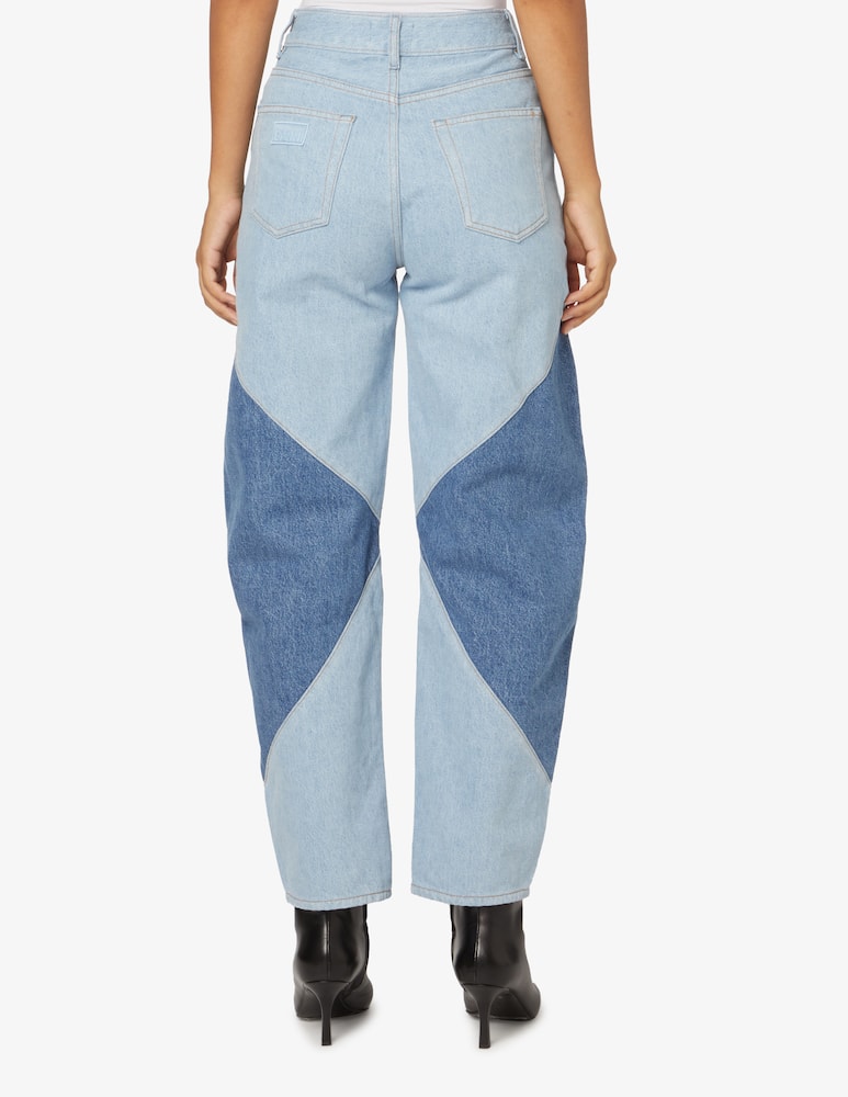 rinascente Ganni Jeans a vita alta con taglio a carota - Blu