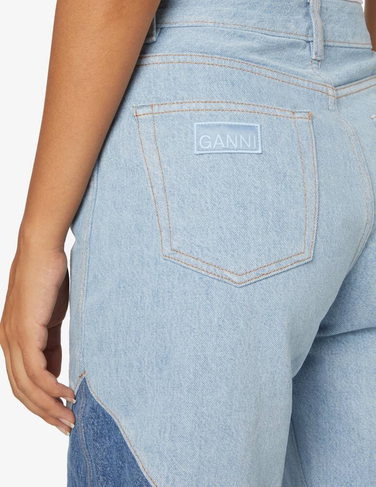 rinascente Ganni Jeans a vita alta con taglio a carota - Blu