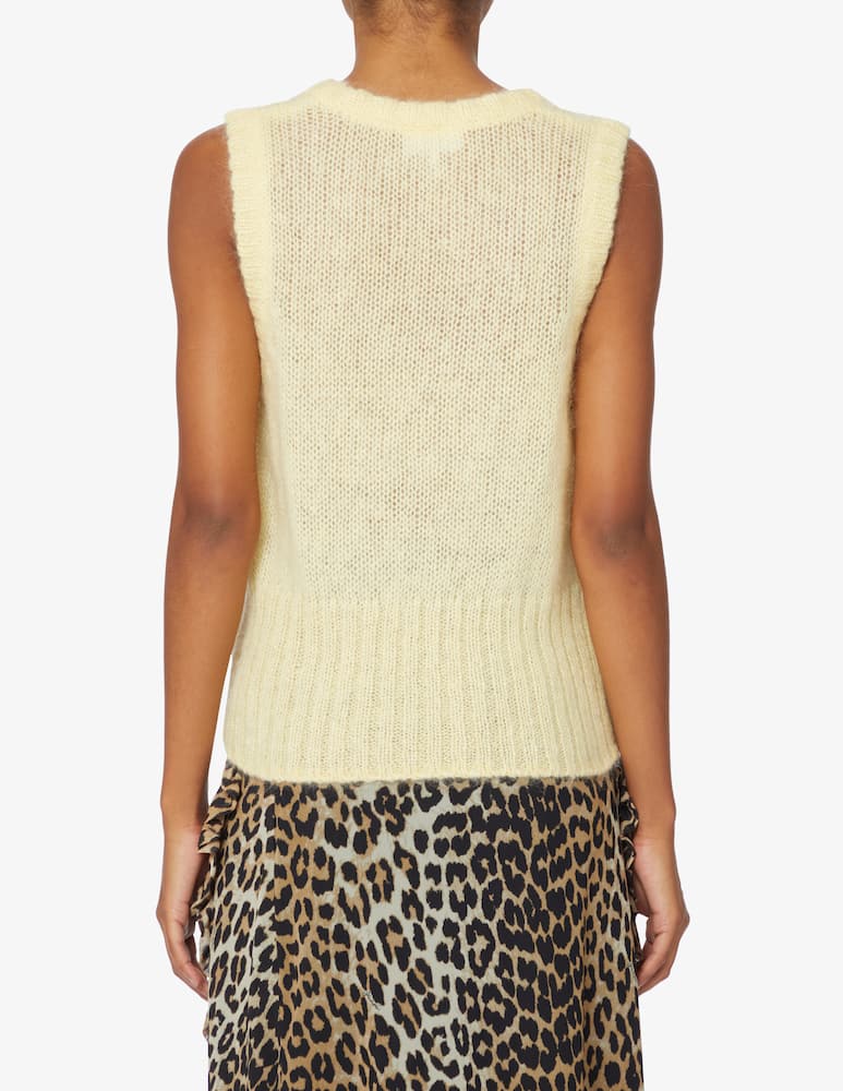 rinascente Ganni Wool vest - White