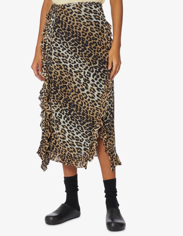 rinascente Ganni Wrap midi skirt - Black