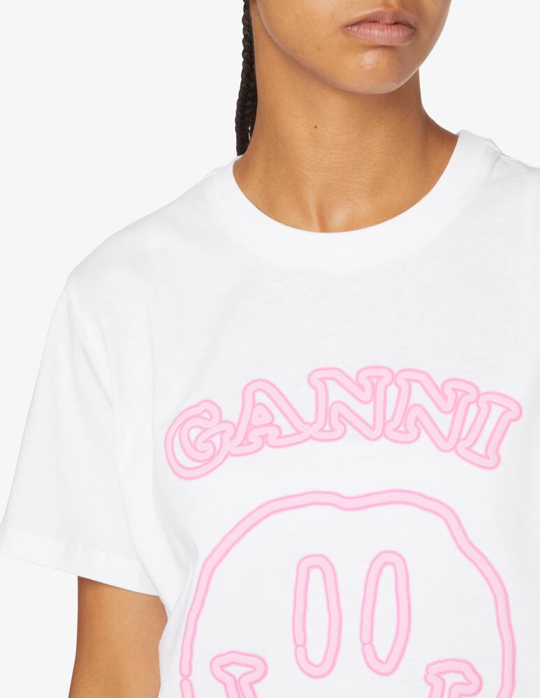 rinascente Ganni Smile Ganni Hotel t-shirt - White