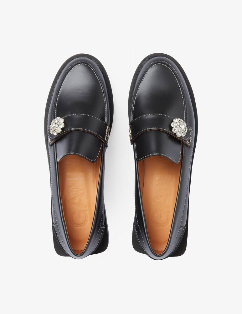 rinascente Ganni Leather loafers - Black