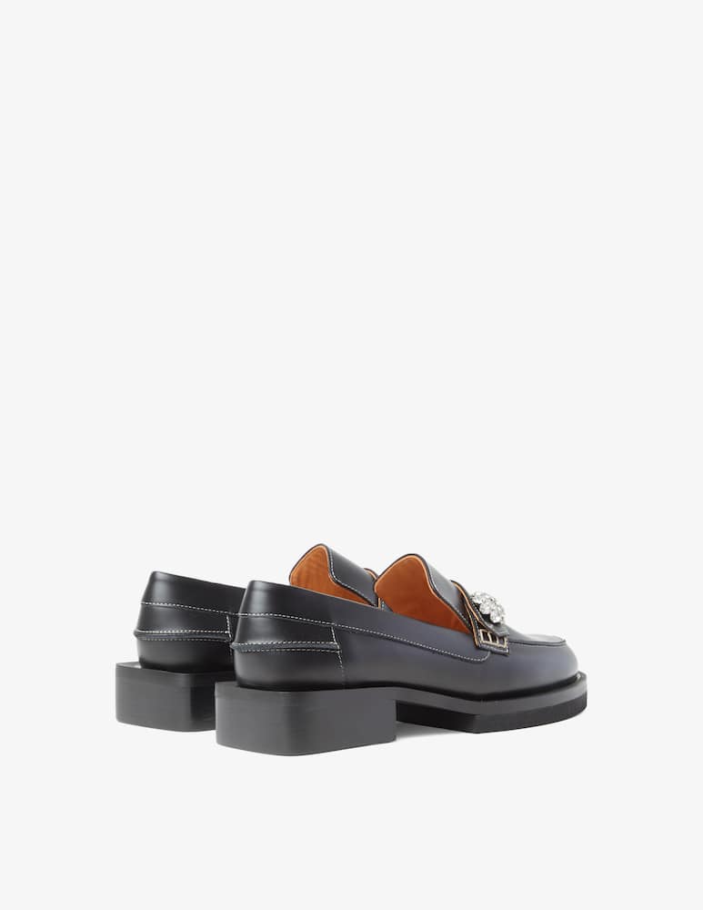 rinascente Ganni Leather loafers - Black