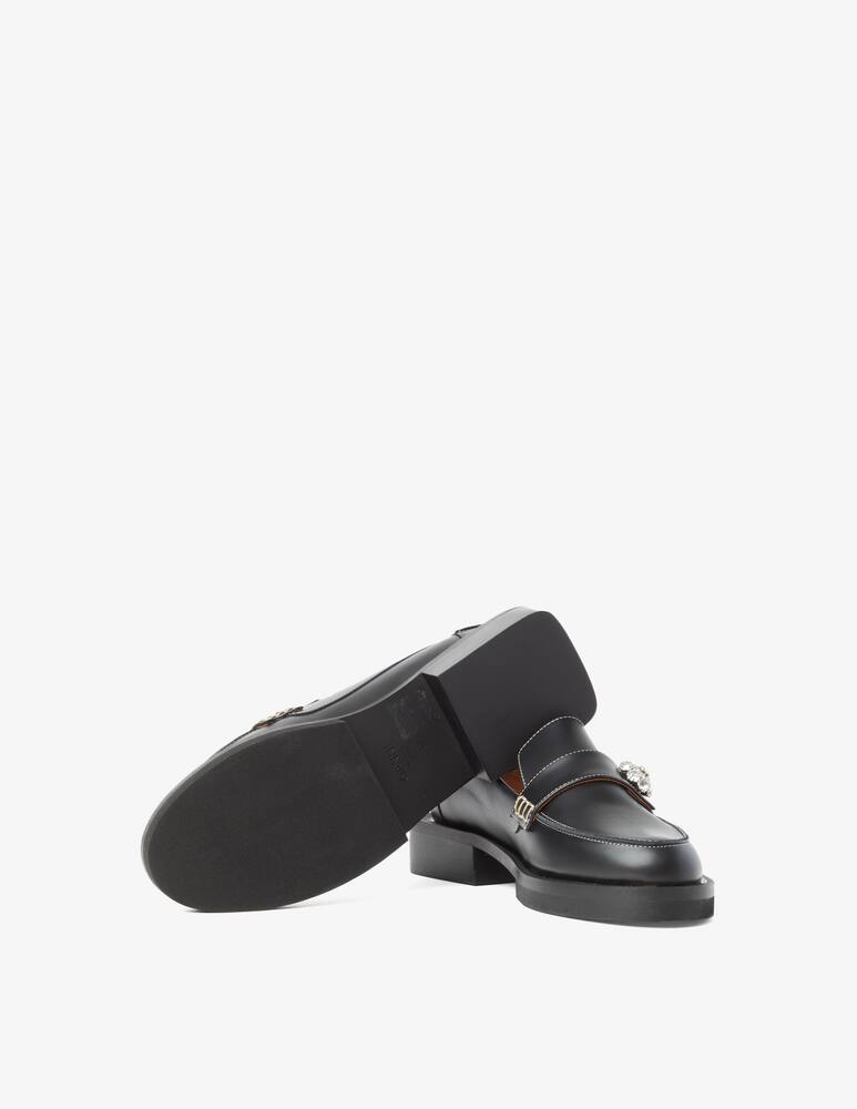 rinascente Ganni Leather loafers - Black