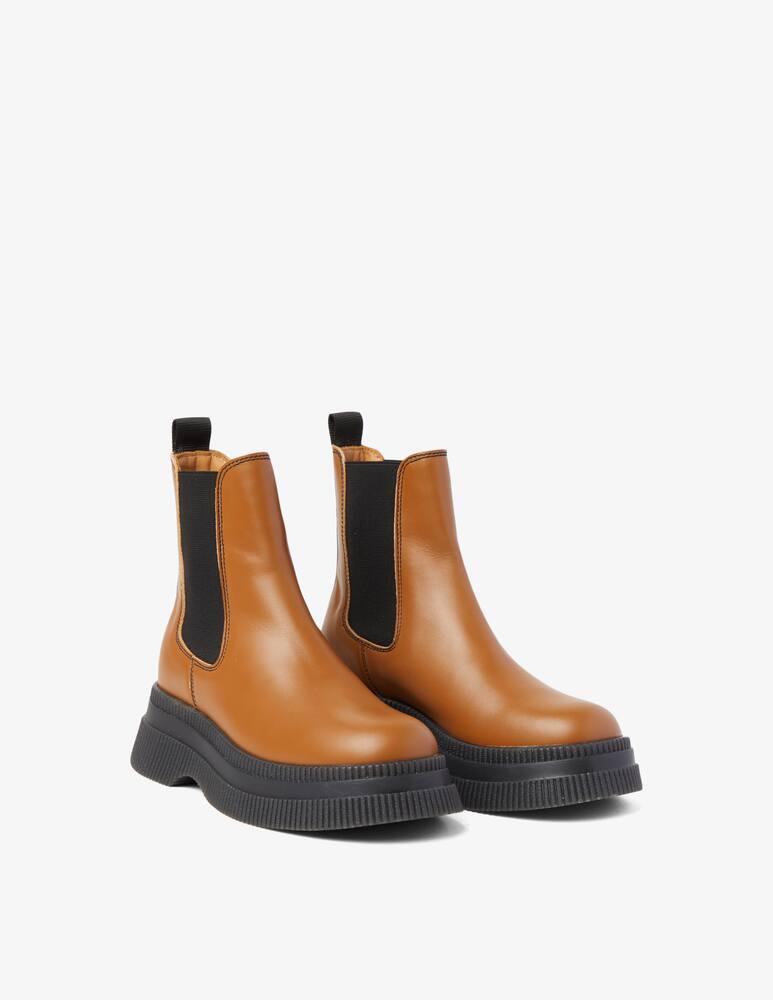 rinascente Ganni Creeper chelsea boots  - Brown