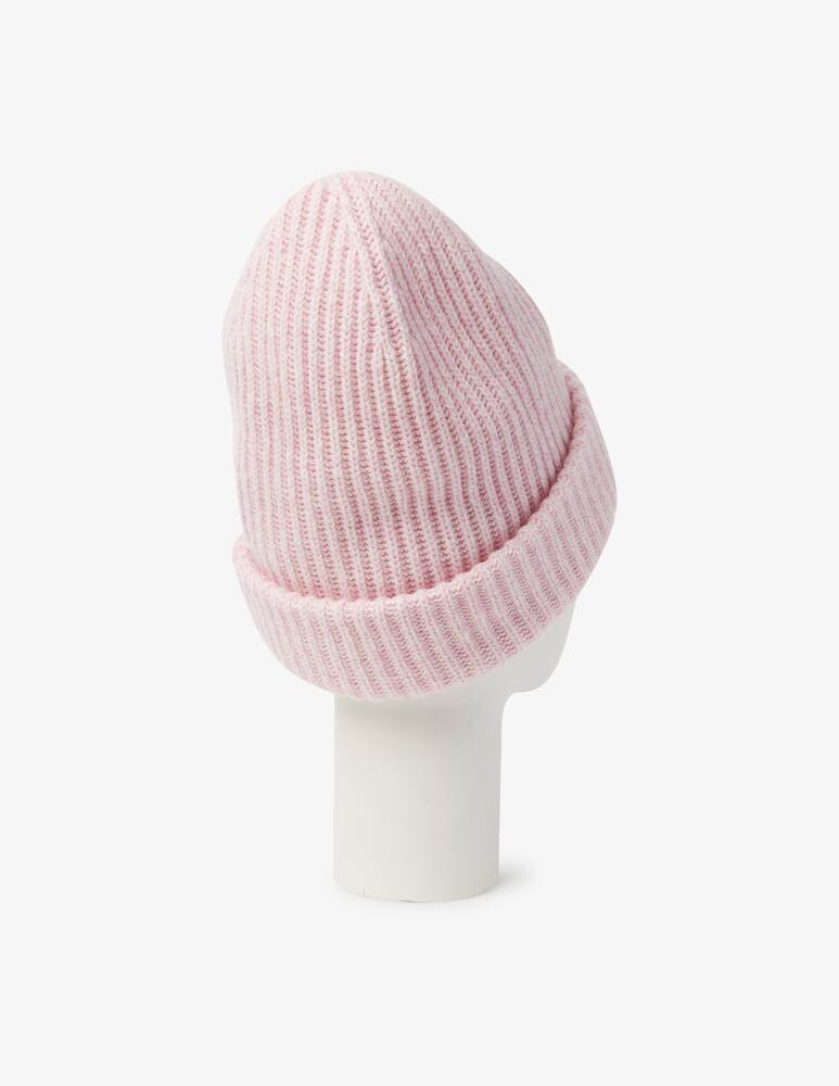 rinascente Ganni Wool blend mini logo beanie - Pink